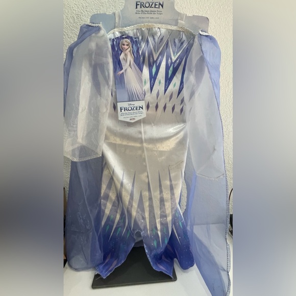Disney Frozen Elsa the snow queen costume and matching shoes 4-6X - Picture 6 of 9
